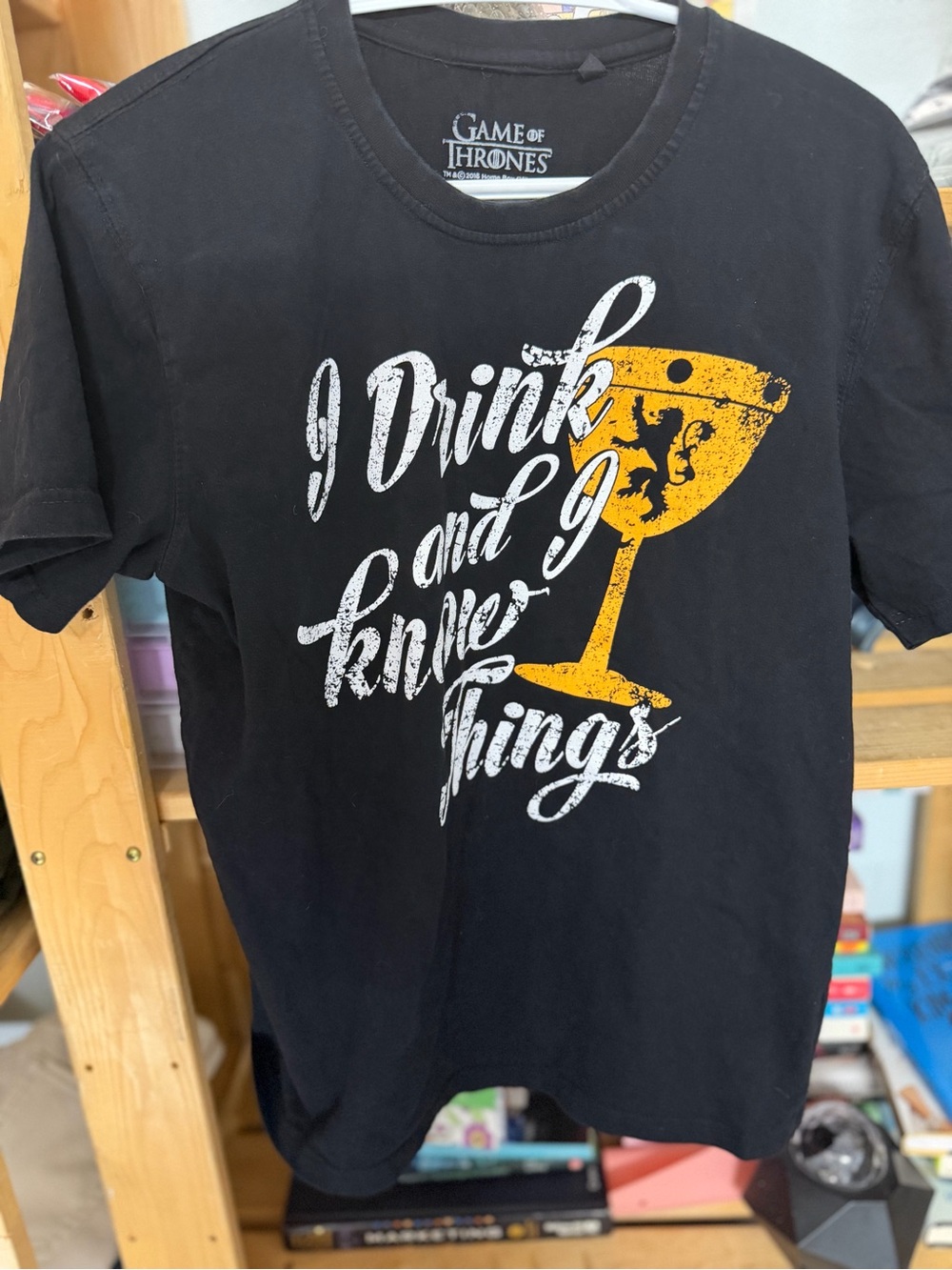 Game of Thrones Black "I Drink and I Know Things" Short Sleeve Tee